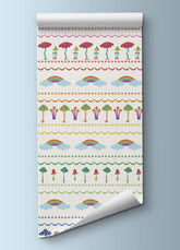 Papel de Parede Infantil - Cardigan Cogumelos
